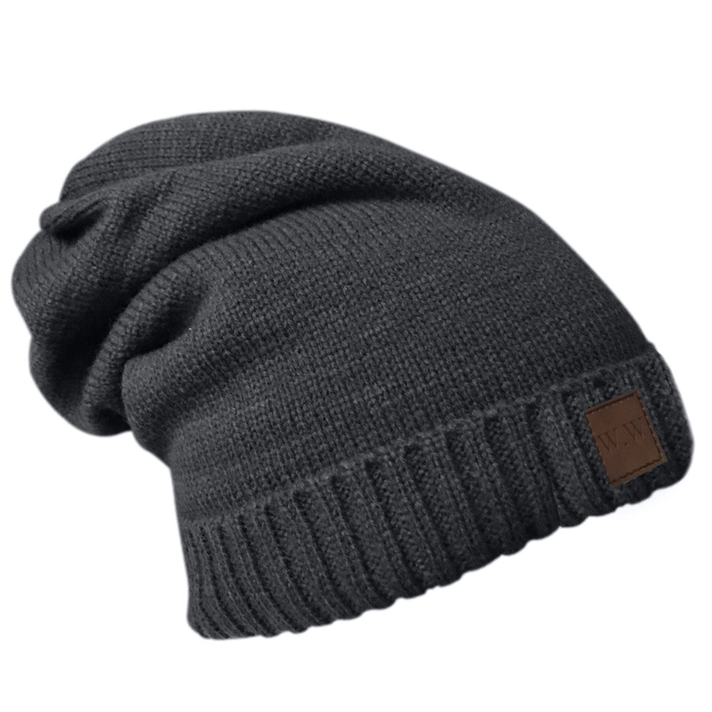 W.W Premium Fleece Lined Slouchy Beanie Hats